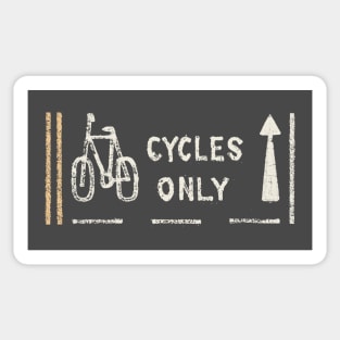 Cycles only - London cycle lane street sign Sticker